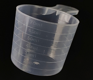 Nhựa đo <span class=keywords><strong>cup</strong></span> đo xi lanh thực phẩm y tế BPA free nhựa Dây đeo xử lý đo <span class=keywords><strong>cup</strong></span> 70ml - Product Image 2