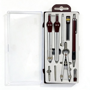 Ensemble de compas de géométrie professionnel durable de 9 pièces de qualité supérieure avec compas métalliques de précision pour l'école et les étudiants - Product Image 2