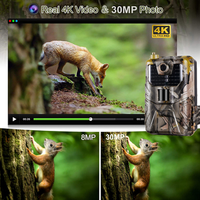 Новый 4K 30MP охотничья камера с приложением Cloud 4G видео в режиме реального времени 256 ГБ Wi-Fi IP65 Водонепроницаемая камера для отслежки дикой камера HC-900 pro