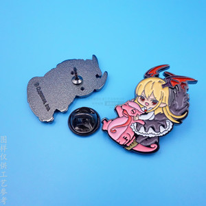 Anime Cartoon Metal Enamel <b>Pin</b> Badge Zinc Alloy 20mm Black Nickel Color Round Head General Use - Product Image 4