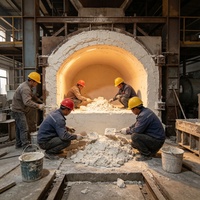 Fournisseur d'usine – Matériau réfractaire coulable léger et isolant 1580-1770°C, faible conductivité thermique, 40 % Al2O3, marque Huaqing
