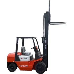 Optional Battery Hitop Forklift k35 diesel 3.5 Ton Cheap Fork Lift Container forklift k35 3.5 Ton with Solid Tires