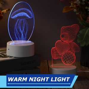 Vente en gros d'usine, lampe 3D à effet d'illusion moderne avec télécommande tactile ABS LED, base avec éclairage RVB, intensité réglable, 16 couleurs changeantes - Product Image 3