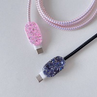 Protector de Cable, Funda Protectora para Cable de Datos, Diseño de Mariposa de Lujo, Protector de Cable para Cargador de iPhone