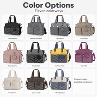 Sac à couches OEM personnalisé imprimé géométrique, sac fourre-tout pour maman, ensemble de voyage pour bébé, emballage avec logo de marque privée pour distributeur en gros