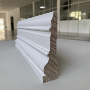 Estilo Europeu Radiata Pine Baseboard Primer Rodapé De Madeira Branco