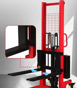 Diesel 1ton 2ton Semi-elettrico Pallet sollevatore mano elettrico Stacker 1.6m/2m/2.5m/3m altezza di sollevamento usato carrello elevatore transpallet - Product Image 3