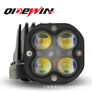 ไฟ LED ทำงานกลางคืน 40W รูปทรงโคลเวอร์ เลนส์ไบซีนอน สีขาวเหลือง สองสี สำหรับมอเตอร์ไซค์ รถยนต์ ชุดอัพเกรด - Product Image 4