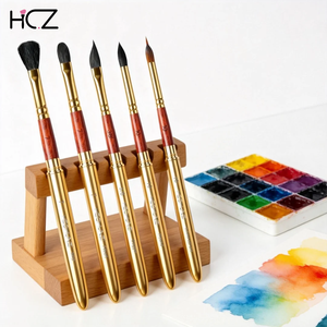 <span class=keywords><strong>Pinceau</strong></span> de voyage en poils synthétiques de qualité supérieure, type écureuil, avec pointe aiguille allongée en zibeline, idéal pour l'<span class=keywords><strong>aquarelle</strong></span>, la gouache et la peinture à l'encre - Product Image 4