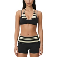 Ensemble de yoga imprimé animal rayé 2 pièces, tenue de sport respirante à séchage rapide avec short taille haute et soutien-gorge de sport à col en V et taille élastique