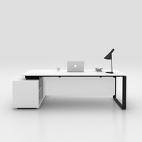 Ensemble de mobilier de bureau exécutif classique européen moderne avec bureau en métal extensible, fabricant de Foshan