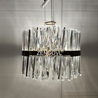 Lustre LED rectangulaire, luxueux et moderne, de couleur or, luminaire décoratif d'intérieur, idéal pour un salon, une cuisine ou un island