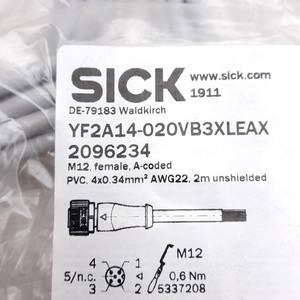 ชุดสายไฟ Yf2a14020vb3xleax จำนวน 3 ชิ้น 5 ขา ตัวเมีย M12 250vacdc 4a ยาว 2 เมตร - Product Image 2