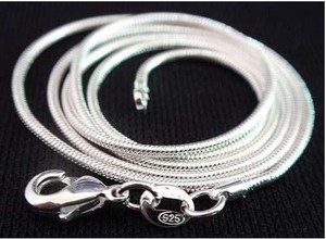 Rinhoo <span class=keywords><strong>Collana</strong></span> Placcata <span class=keywords><strong>Argento</strong></span> per Donna, Gioielli Moda in <span class=keywords><strong>Argento</strong></span>, Catena a Serpente 1mm, Lunghezze 16 18 20 22 24 Pollici - Product Image 4