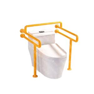 Barre d'appui WC de grande renommée, en plastique jaune et acier inoxydable, antidérapante, pour personnes âgées et handicapées, aide à la sécurité dans la salle de bain - Product Image 4