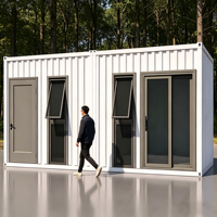 Maison mobile en structure acier 20FT-40FT personnalisée, type conteneur Big Wave, pour usage agricole ou bureau, design moderne et respirant