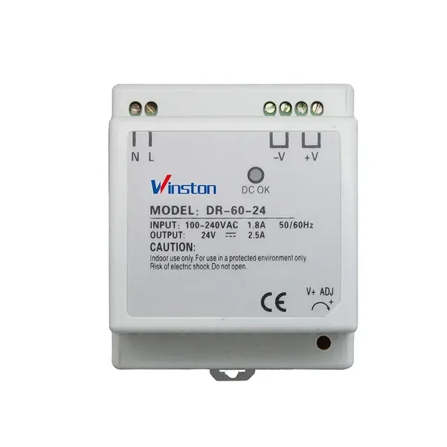 For CE ROHS Din Rail DR-60-24 2.5A 24V 60W AC DC Power Supply Single Output 2 Years Warranty