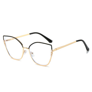 2023 nouvelles femmes à la mode carré lunettes optiques métal surdimensionné lunettes vintage grand cadre anti lumière bleue lunettes cadre - Product Image 6