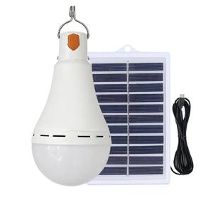 Ampoule LED 12W DC5V-6V USB solaire rechargeable d'urgence, diamètre 80mm, batterie 500mA, matériau PP, CRI 85, 1100 lumens - Product Image 1