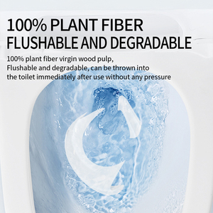 Lingettes humides pour toilettes jetables - 80 unités, 99,9% antibactériennes, polyester biodégradable, séchage rapide en 7 secondes, utilisation pour le nettoyage - Product Image 3