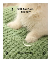 Lit pour chat en polaire pelucheux semi-fermé, chaud, respirant, amovible, lavable, nid douillet pour chaton, maison confortable pour petits chats