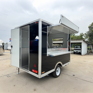 Remolque de Comida Rápida Móvil de Acero Inoxidable, Carrito de Venta Ambulante de Aperitivos y Papas Fritas, Resistente a la Oxidación - Product Image 1