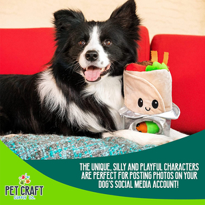 Paquete de Juguetes para Perros Burrito Avocado: Juguete de Peluche Sostenible Interactivo con Forma de Cueva, Rompecabezas de Actividades, para Masticar y Jugar a Esconder y Buscar - Product Image 4