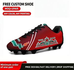 Chaussures de football personnalisées 2026 Global Football, avec impression de nom, numéro et logo de club, pour hommes, femmes et enfants, crampons FG/AG, chaussures de football professionnelles pour matchs - Product Image 1
