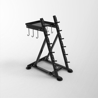 Support de rangement robuste en métal pour poignées de musculation et accessoires de fitness pour salle de sport commerciale