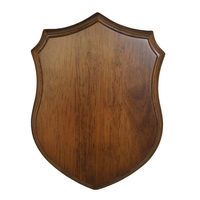 Plaque de récompense vierge en bois massif avec socle, taille personnalisée, pour trophées, médailles, badges, emblèmes - Vente en gros