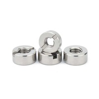 Écrous ronds fendus en acier inoxydable DIN546 M3 M4 M5 M6 M10 M12, écrous de serrage de précision