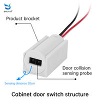 Interrupteur à capteur de proximité LED 12V 24V, interrupteur à capteur de porte de placard dissimulé, interrupteur à capteur de porte de tiroir pour kit d'éclairage de placard
