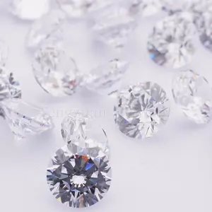 500pcs/bag wholesale white color 1-10mm AAA cubic zirconia round shape loose cz gems stones Hot sale products