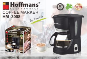 <span class=keywords><strong>Cafetière</strong></span> Électrique Multifonctionnelle Hoffmans 1000W 220V 6 <span class=keywords><strong>Tasses</strong></span> avec Carafe en Verre pour la Préparation Quotidienne de Café en Afrique - Product Image 6