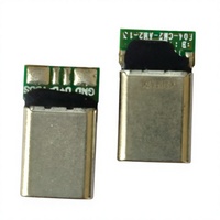 Conector USB Tipo C Macho de 12 Pines Marca JN, USB 2.0 a C 8A 56K, Tipo de Soldadura con Resistencia, Enchufe USB-C 30V para Cable de Datos de Carga Rápida