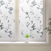 Film de confidentialité statique en PVC pour fenêtre, surface givrée, sans colle, isolation thermique, protection UV pour vitres de salon (vente en gros)
