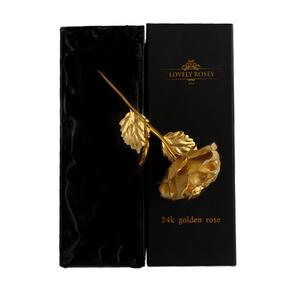 Su misura del Contenitore di Regalo 24K Oro Rosa Fiore Artificiale <span class=keywords><strong>Rose</strong></span> D'oro - Product Image 1