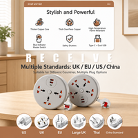 Prise de courant escamotable universelle avec 3 prises et 3 ports de charge USB intégrés