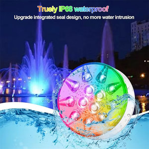 Nueva calidad superior 16 colores RGB LED piscina USB recargable sumergible IP68 luces subacuáticas <span class=keywords><strong>para</strong></span> con control remoto RF <span class=keywords><strong>para</strong></span> barco - Product Image 4