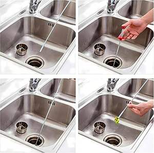 Déboucheur flexible pour canalisations, outil de nettoyage de gouttières, pour toilettes, égouts, douche, cuisine, salle de bain, baignoire, avec griffe de préhension - Product Image 4