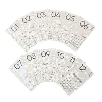 Hongbo – Calendrier holographique étanche à 3 trous A5/A6/A7 2026 avec anneaux dorés pour classeurs à 6 anneaux, inserts pour feuilles mobiles