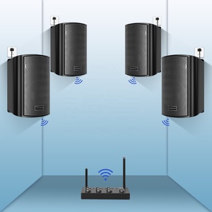 Set di Altoparlanti <span class=keywords><strong>Audio</strong></span> Wireless da Parete per Spazi Commerciali come Negozi, Sale da Ballo, Aule, Ristoranti, Palestre e Sale Conferenze - Product Image 1