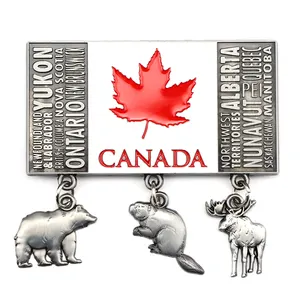 Manufacturer Personalised 3D Canada Tourism Souvenir Metal Fridge Magnet