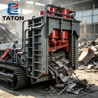 Cisaille hydraulique mobile sur chenilles de qualité supérieure pour travaux lourds, en alliage d'aluminium, capacité de coupe, motorisée, pour la récupération de ferraille sur site
