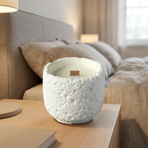 Bougie parfumée artisanale en cire de soja LANJO, pot rond minimaliste en céramique, aromathérapie florale végétale, décoration d'intérieur, 40-45 heures - Product Image 3