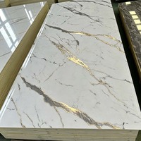 Panneaux décoratifs en PVC style moderne, imitation marbre, panneaux UV pour murs décoratifs et panneaux muraux