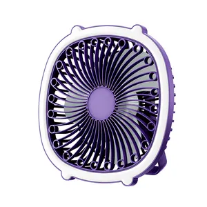 Mini ventilador de techo recargable por usb, lámpara led de mesa portátil pequeña, 3 en 1, venta al por mayor, personalizado