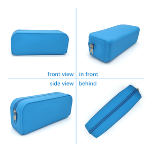 Mint Breeze Aesthetic Silicone Pencil <b>Case</b> Pouch Eco-Friendly Zipper Small <b>Makeup</b> Bag Stylish Multipurpose Storage Solution - Product Image 4