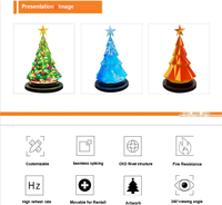 Arbre de Noël LED personnalisé pour centre commercial, arbre numérique rétractable en couleur, attire les clients, stimule les ventes