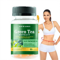 Gummies au matcha Ausreson OEM sans sucre, compléments minceur au matcha, énergie naturelle, brûleur de graisse, gummies au thé vert matcha